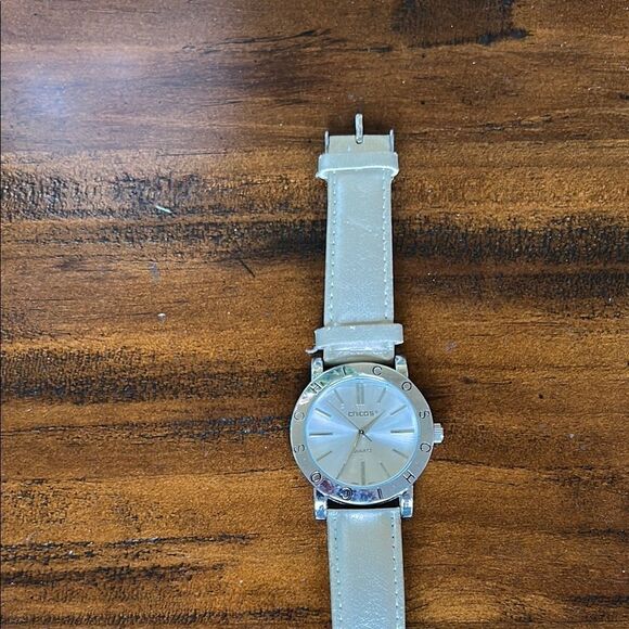 Chico Cream Metallic leather band Watch with Silver Accents main image 7